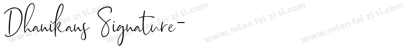 Dhanikans Signature字体转换